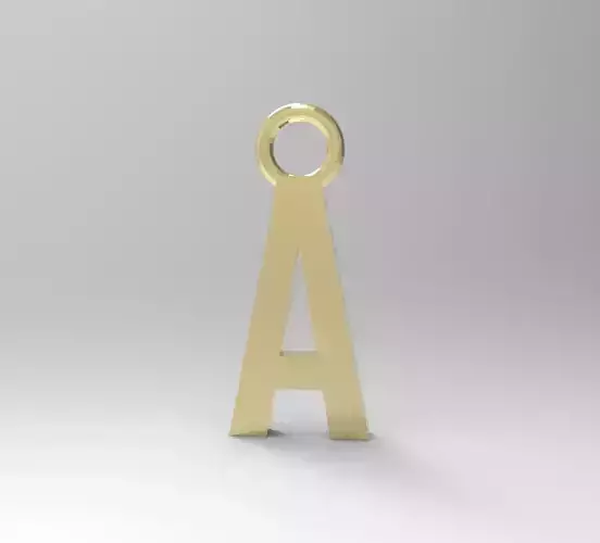 ALPHABET LATTER A PENDANT READY TO PRINT 