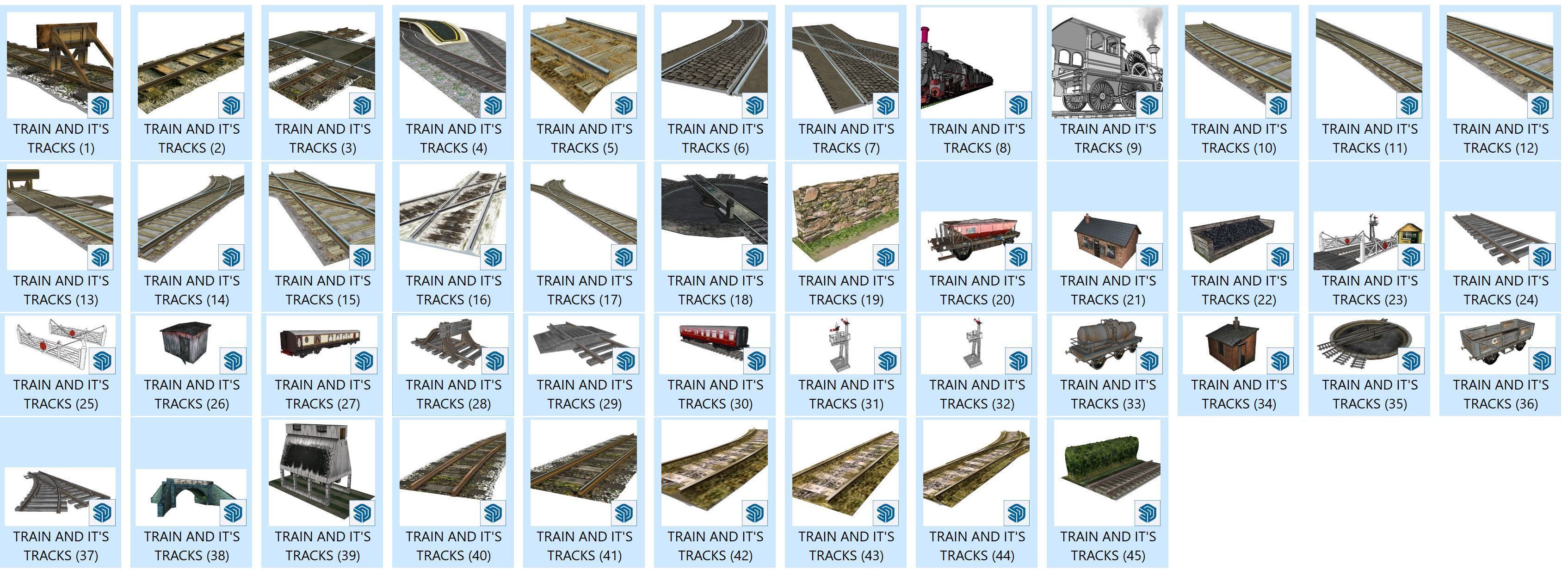 Train 3D model Collection 3D model_2