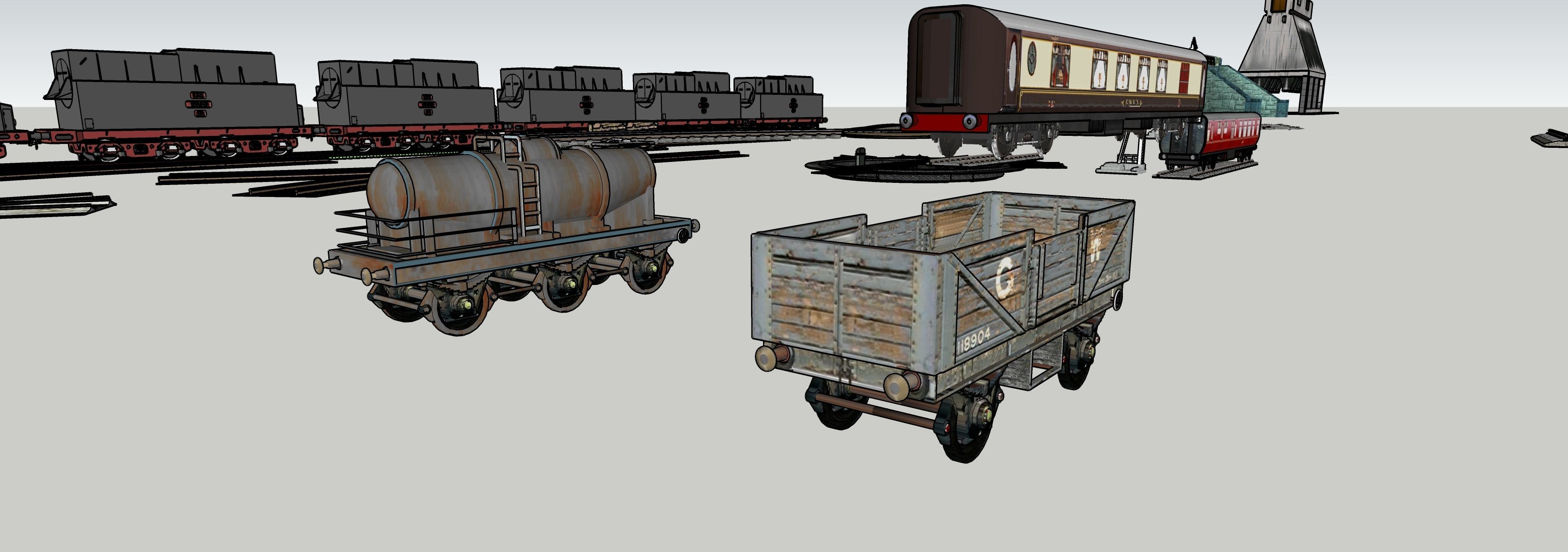 Train 3D model Collection 3D model_4