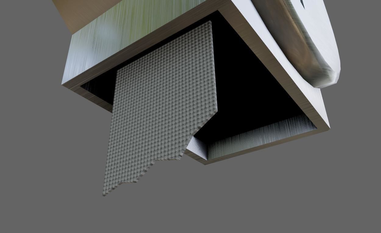 Public Toilet Paper Dispenser - Dispensador de Papel Higienico Low-poly 3D model_8