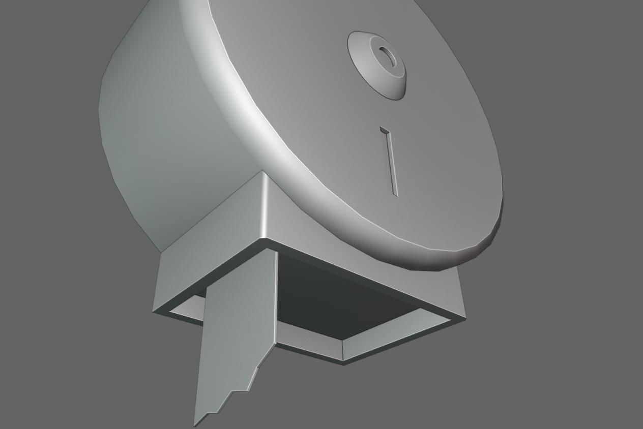 Public Toilet Paper Dispenser - Dispensador de Papel Higienico Low-poly 3D model_15