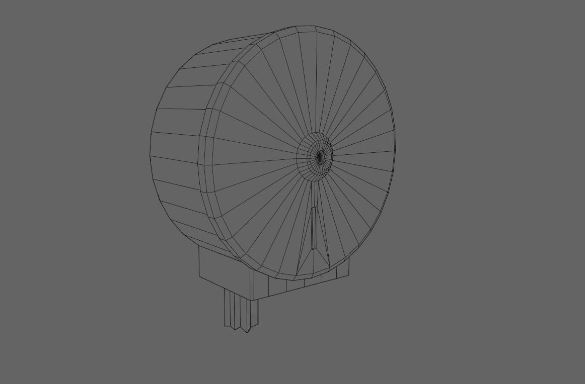 Public Toilet Paper Dispenser - Dispensador de Papel Higienico Low-poly 3D model_17