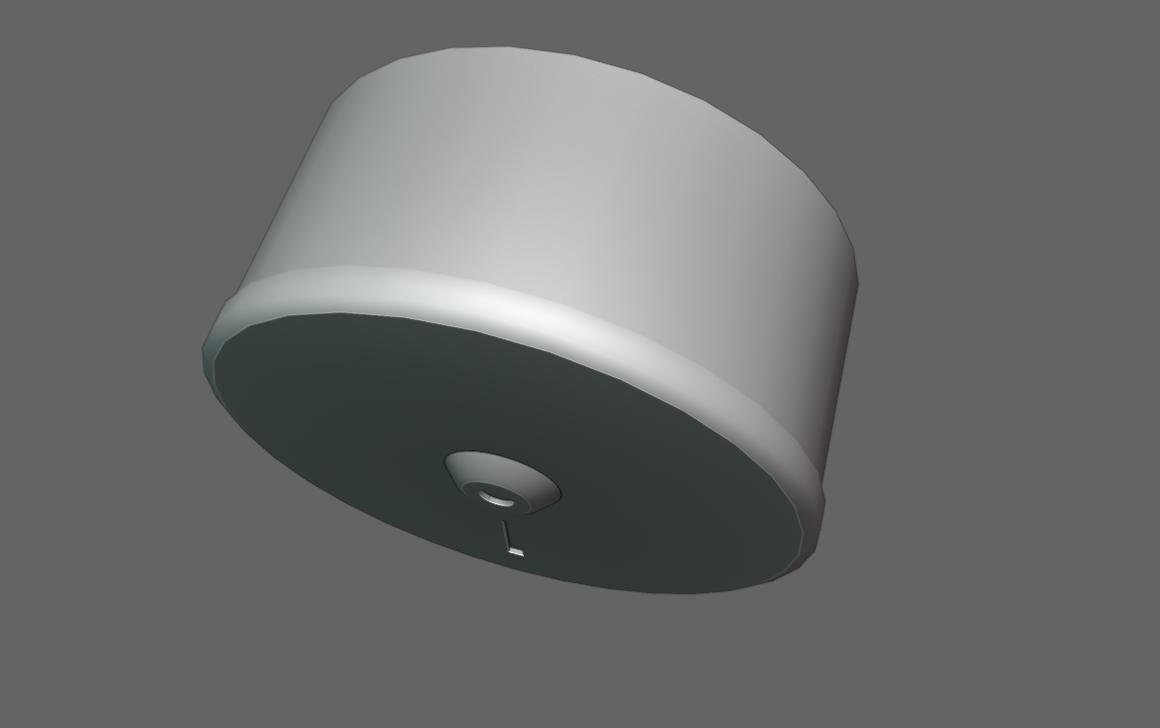 Public Toilet Paper Dispenser - Dispensador de Papel Higienico Low-poly 3D model_16