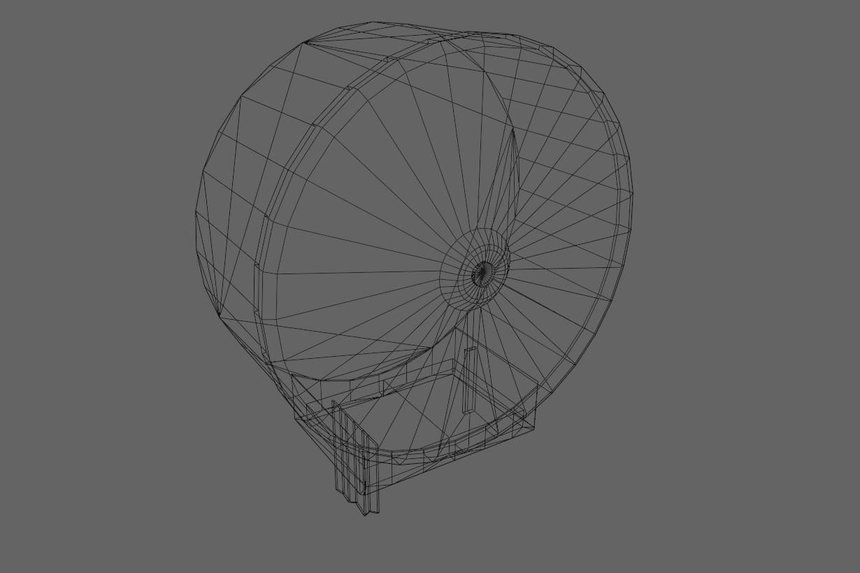 Public Toilet Paper Dispenser - Dispensador de Papel Higienico Low-poly 3D model_20