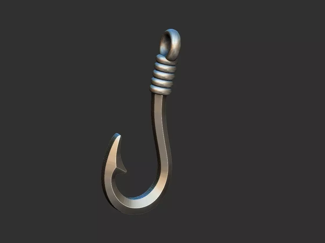 Fish Hooks Pendant 3D print model