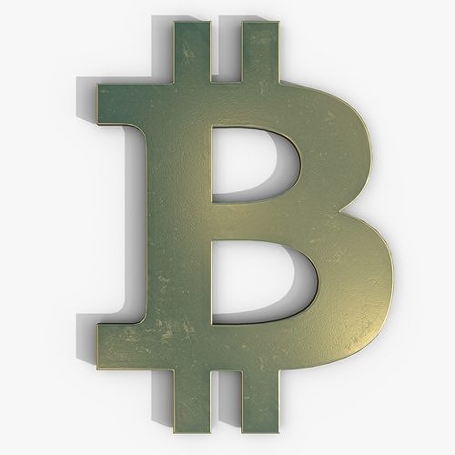 Bitcoin golden logo Free low-poly 3D model