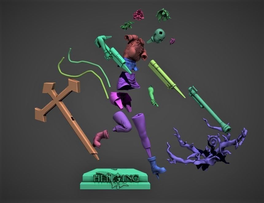 Seras Victoria HellSing  3D print model_7