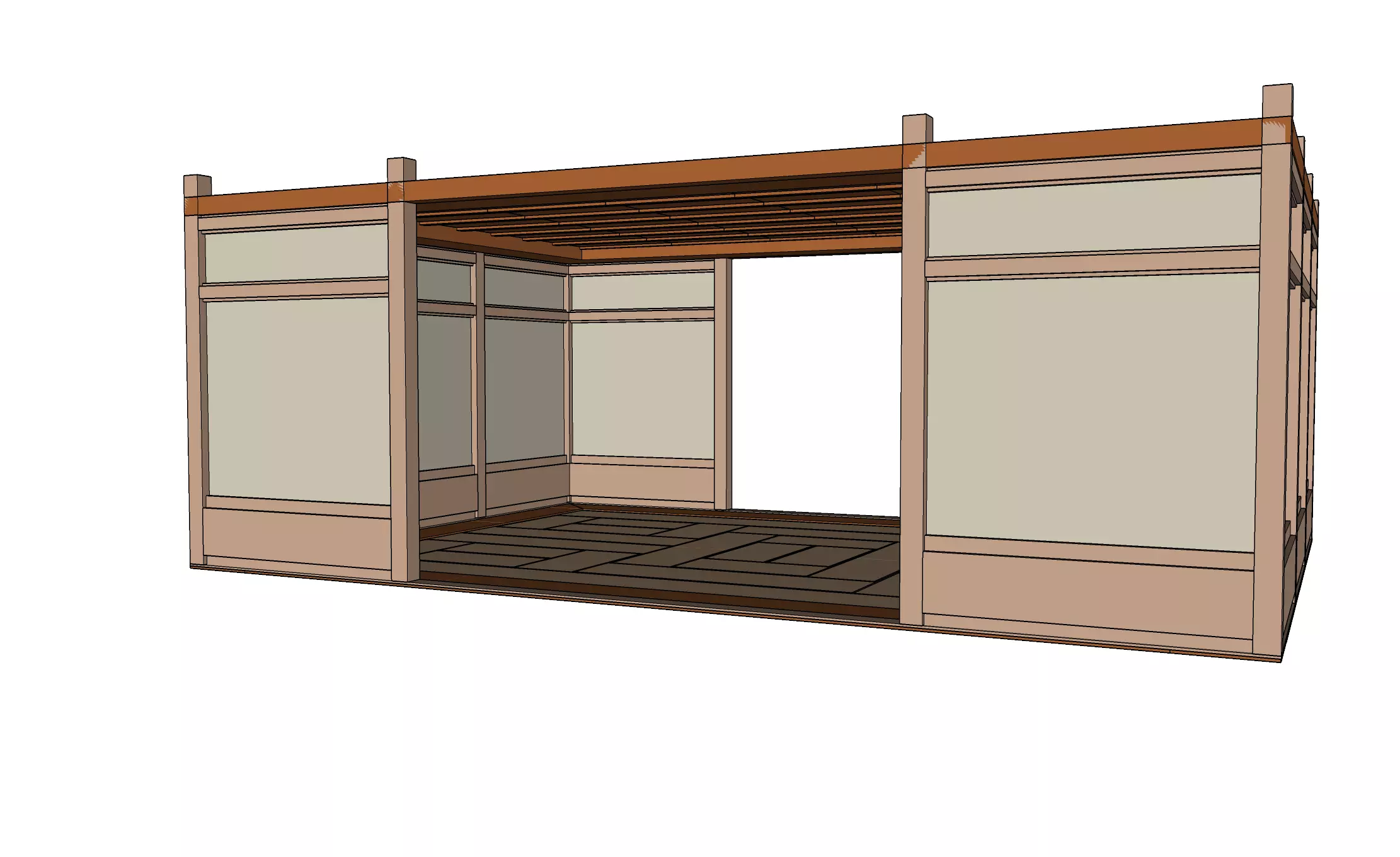 MODULAR - JAPANSE HALL - 02 Free 3D model