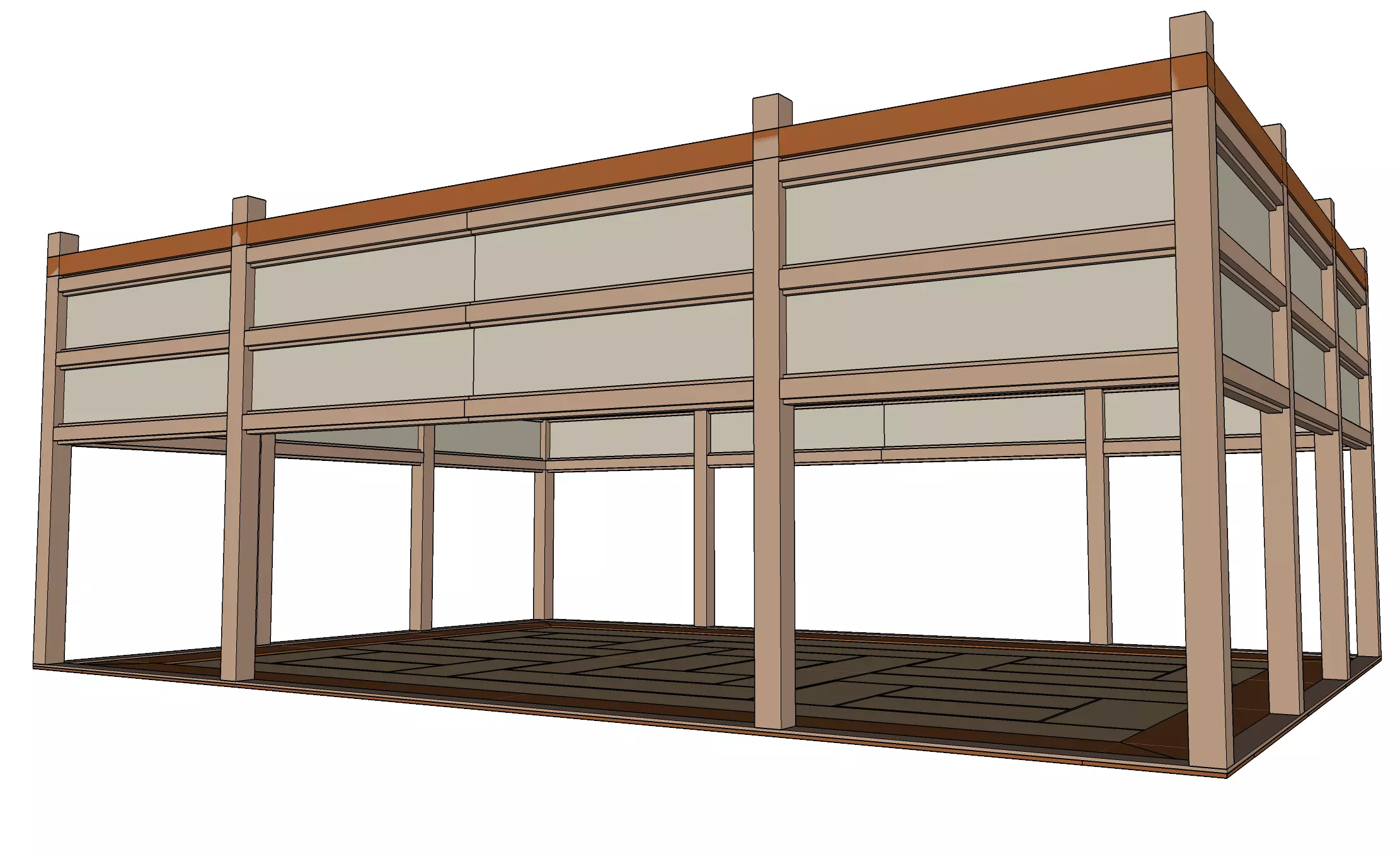 MODULAR - JAPANSE HALL - 01 Free 3D model