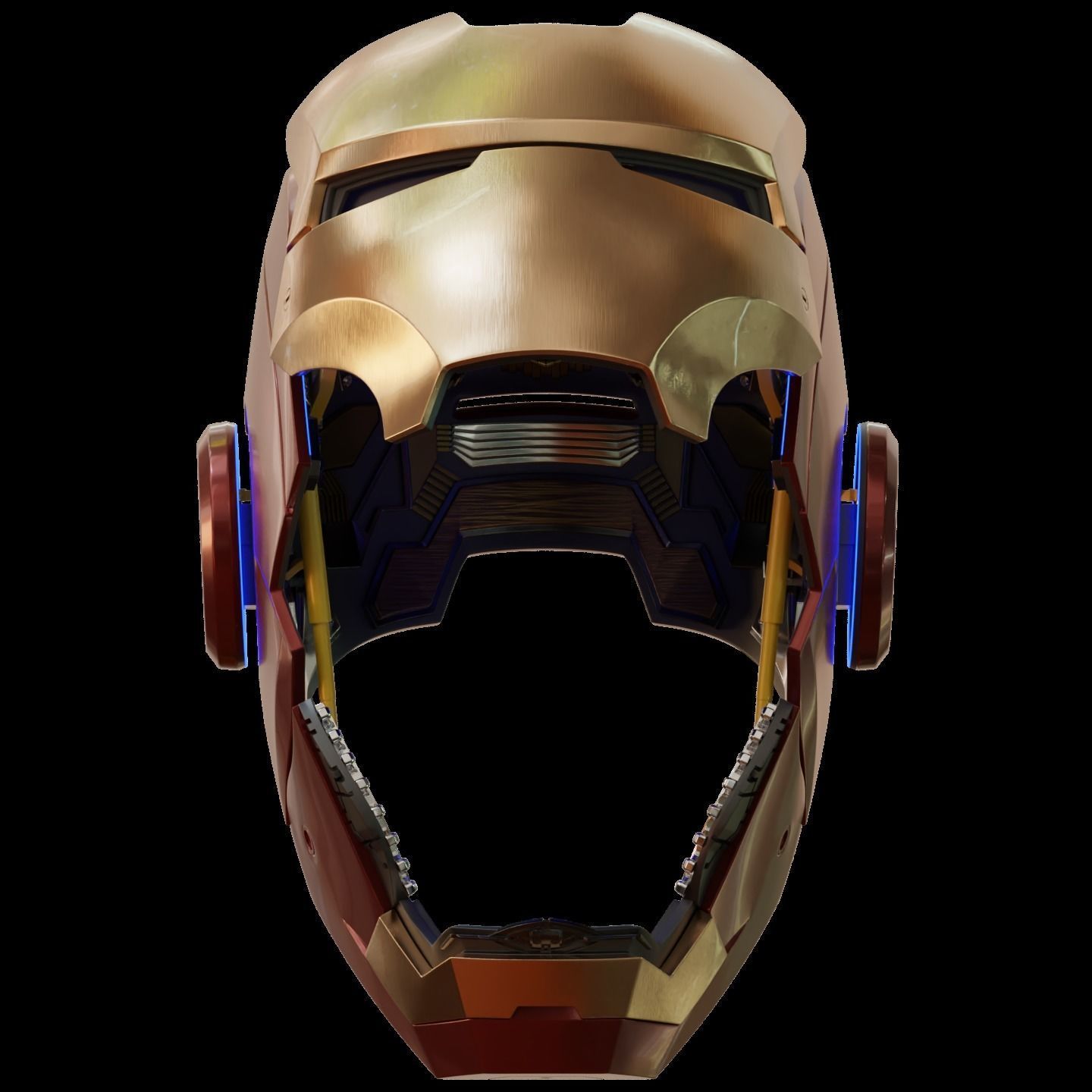 Iron man 2 3  helmet print full inner details and motorization  3D print model_10