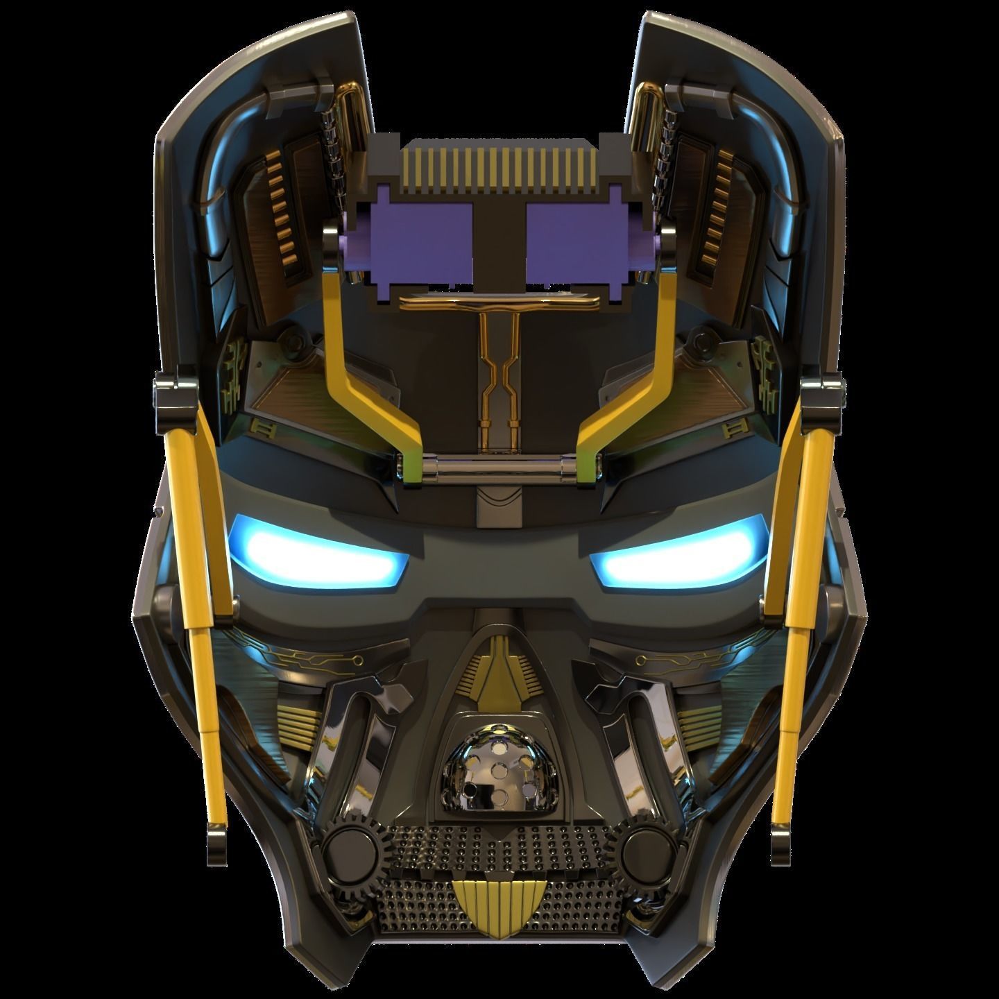 Iron man 2 3  helmet print full inner details and motorization  3D print model_32