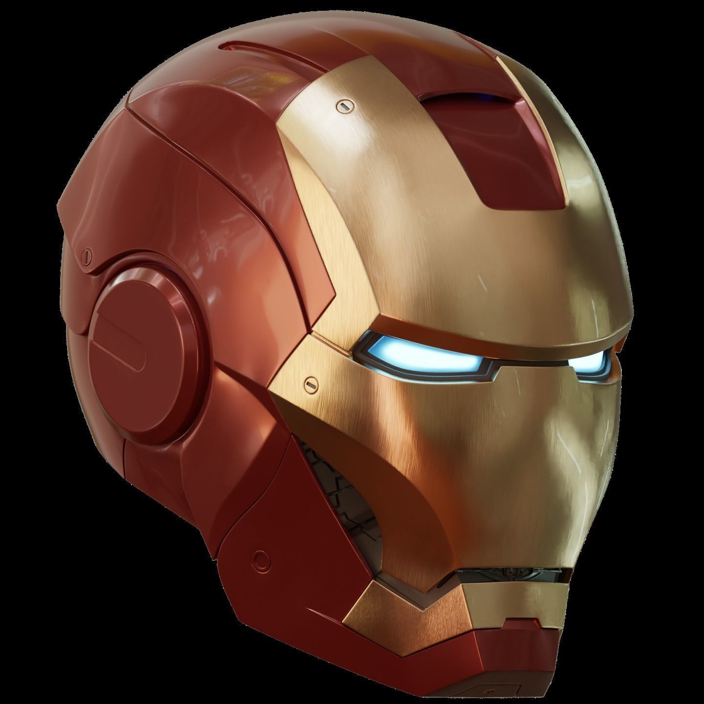 Iron man 2 3  helmet print full inner details and motorization  3D print model_6