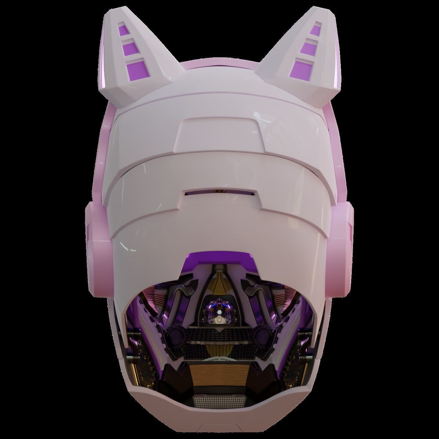 Iron man 2 3  helmet print full inner details and motorization  3D print model_37