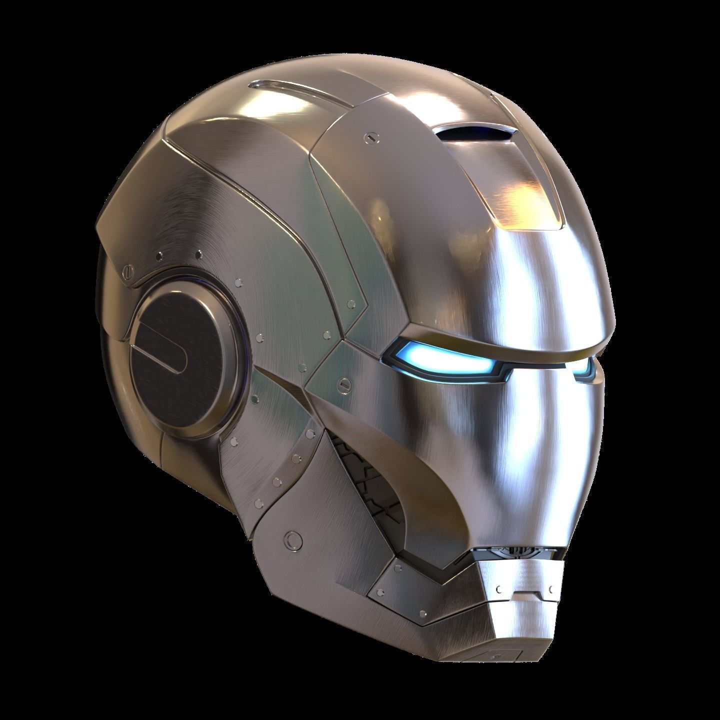 Iron man 2 3  helmet print full inner details and motorization  3D print model_3