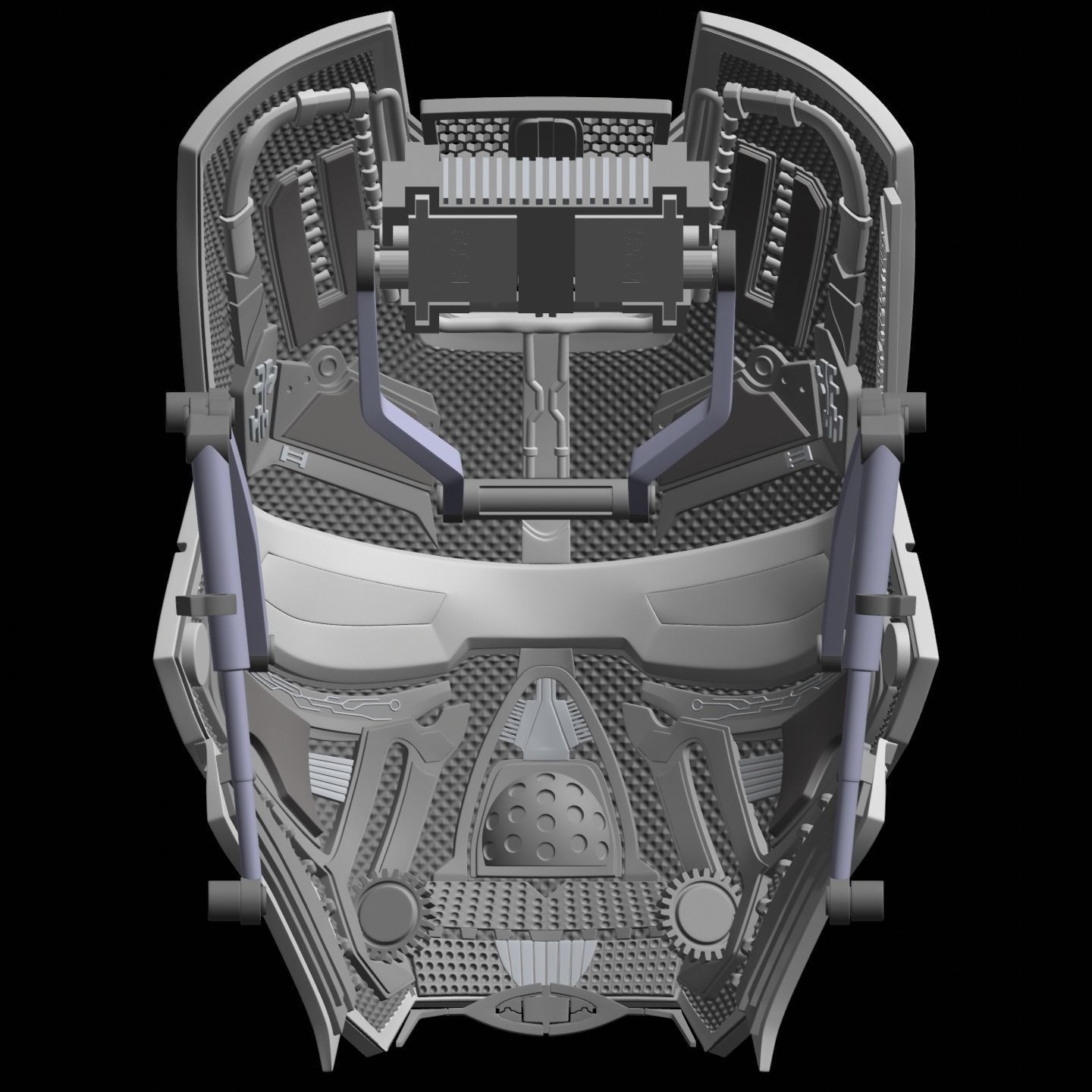 Iron man 2 3  helmet print full inner details and motorization  3D print model_25