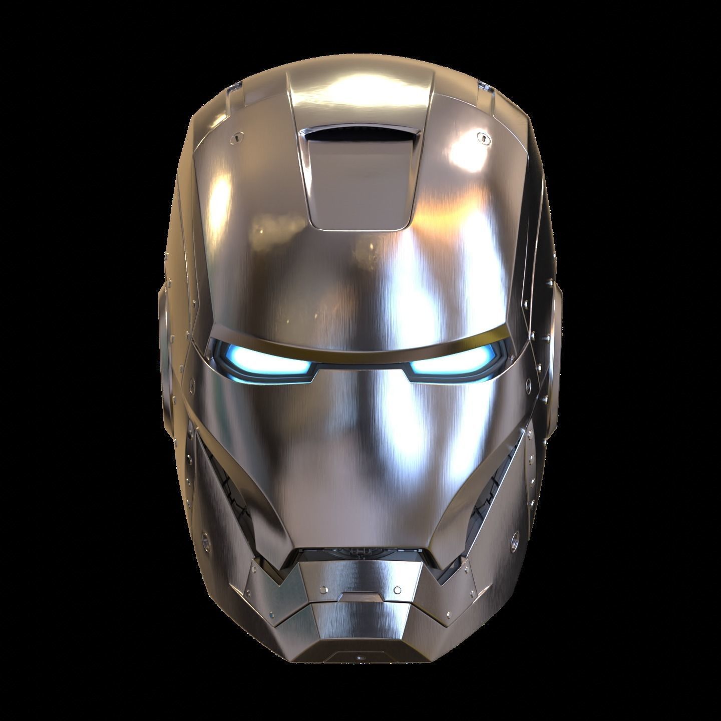 Iron man 2 3  helmet print full inner details and motorization  3D print model_2