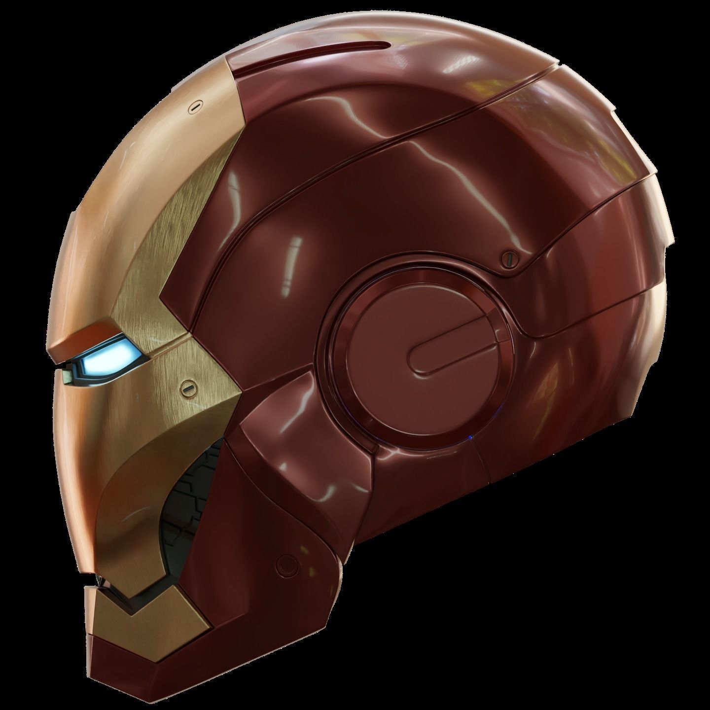 Iron man 2 3  helmet print full inner details and motorization  3D print model_18