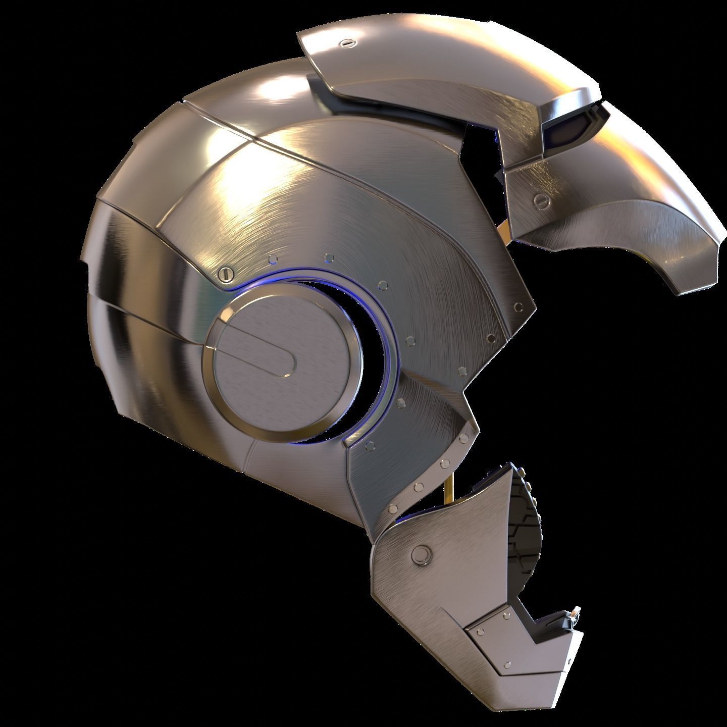 Iron man 2 3  helmet print full inner details and motorization  3D print model_14