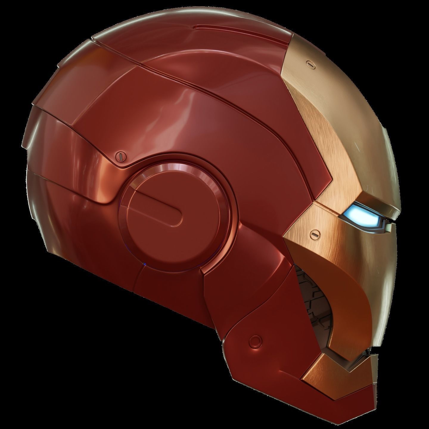 Iron man 2 3  helmet print full inner details and motorization  3D print model_9