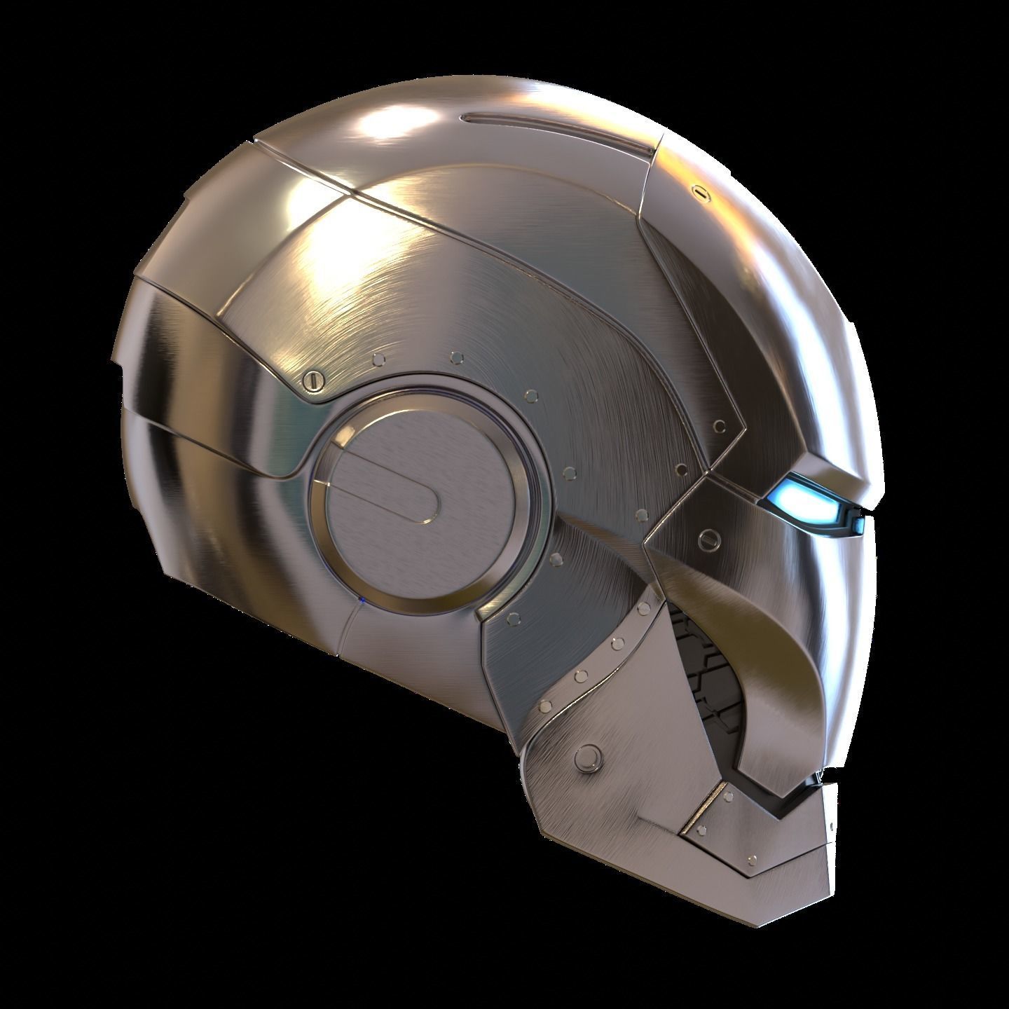 Iron man 2 3  helmet print full inner details and motorization  3D print model_4