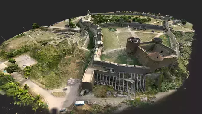 3D model - Akkerman fortress - Ukraine - usdz gltf obj 3D model