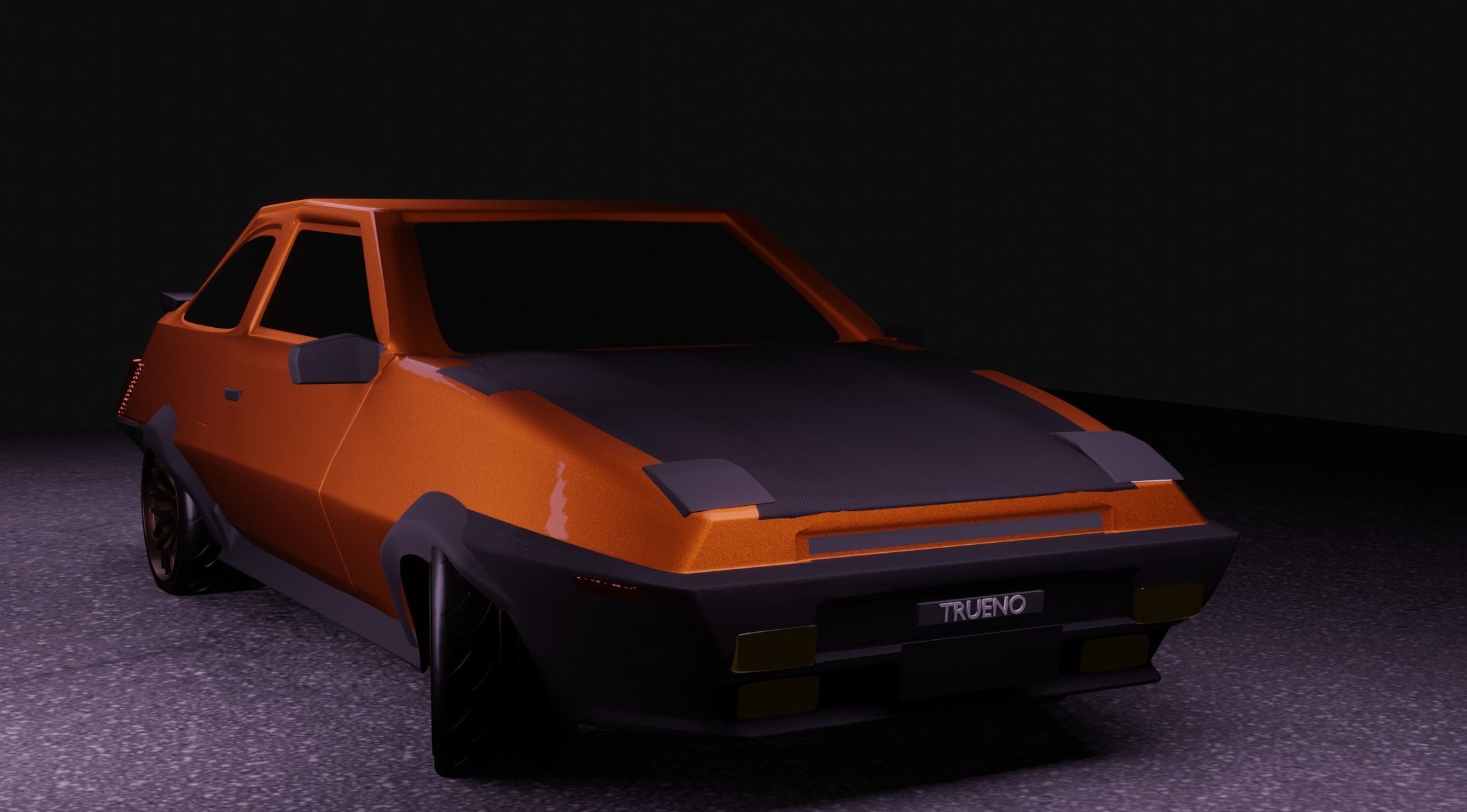 ae86 super star  Low-poly 3D model_4