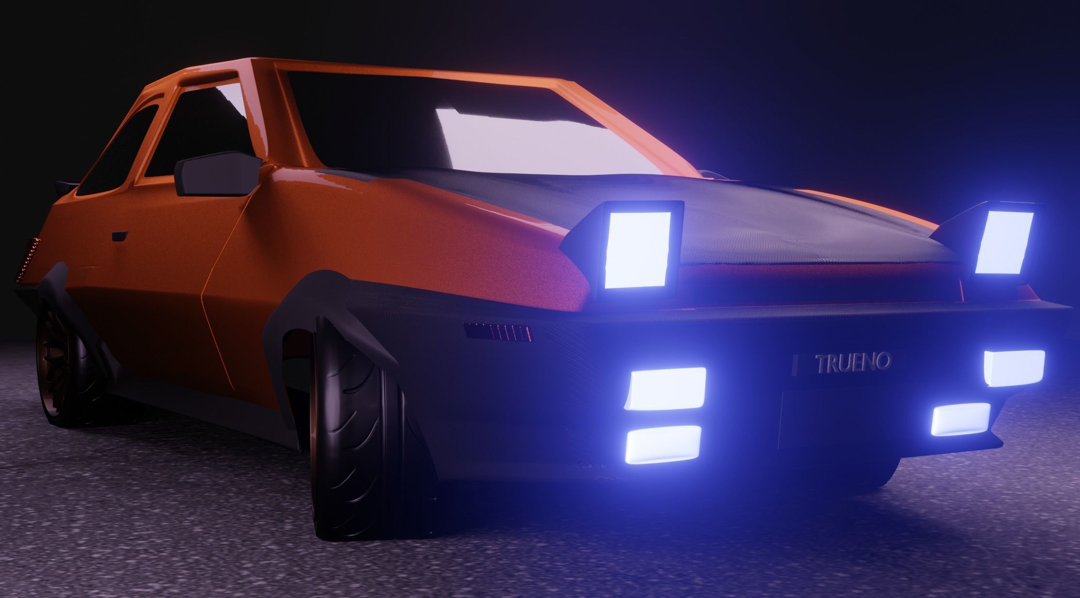 ae86 super star  Low-poly 3D model_2