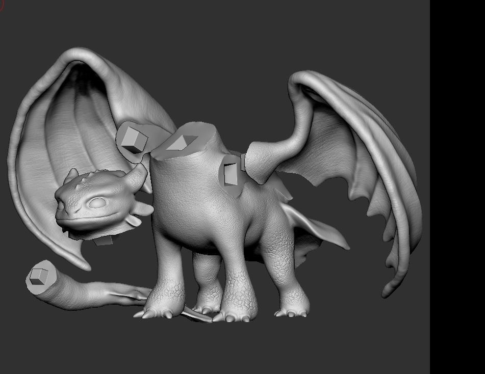 Toothless - How to train your dragon 3D print model_4