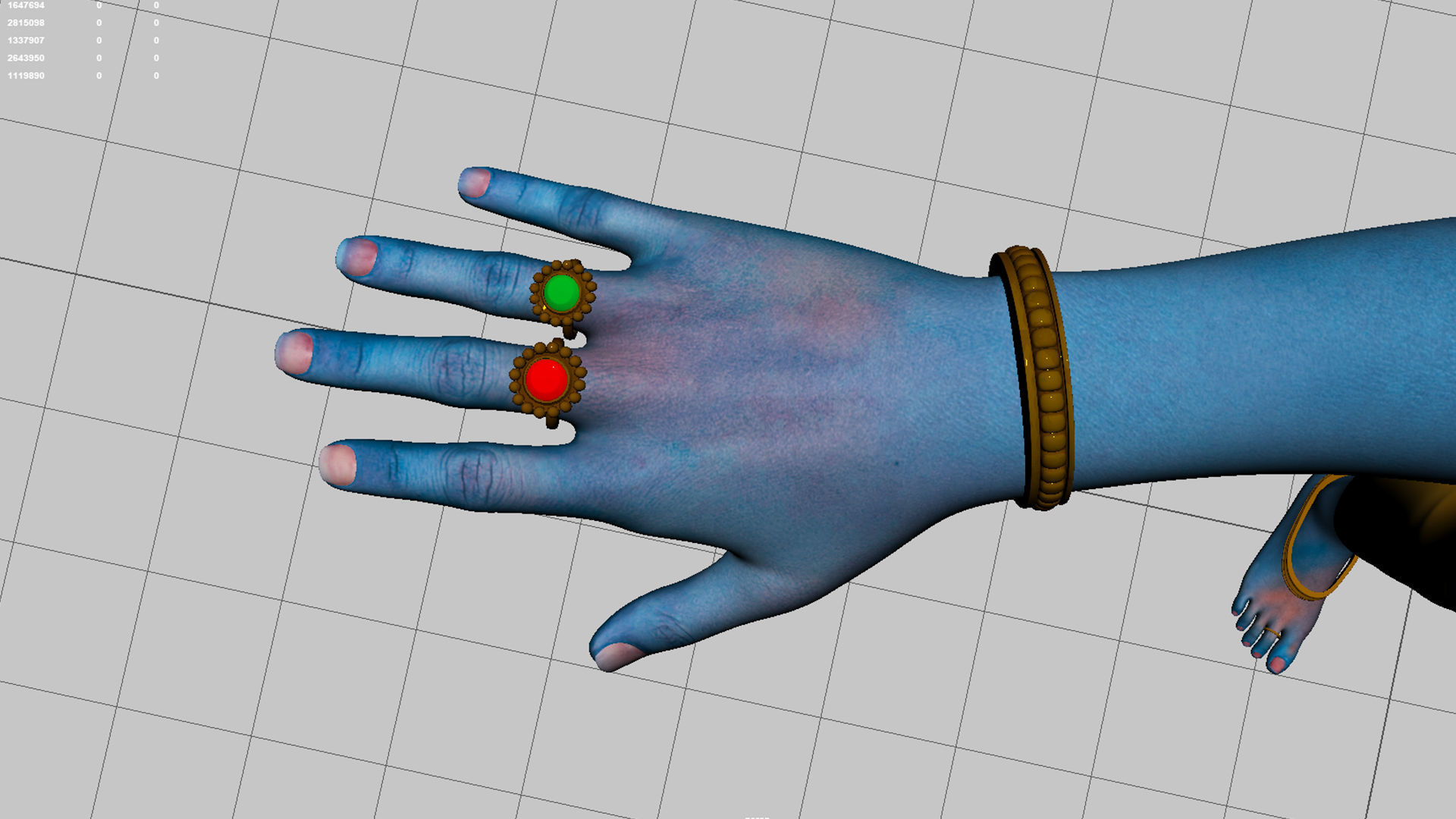 lord krishna t pose 3D model_7