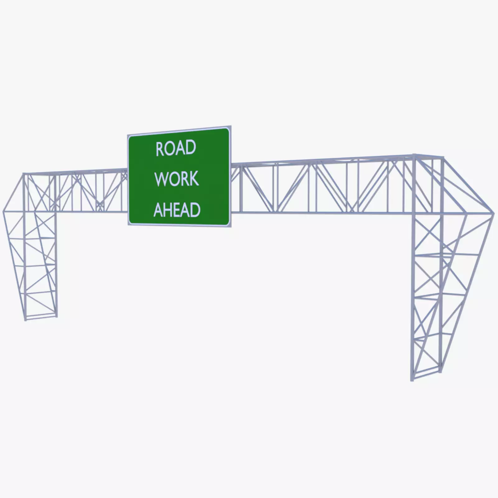 Highway sign 3D model_0