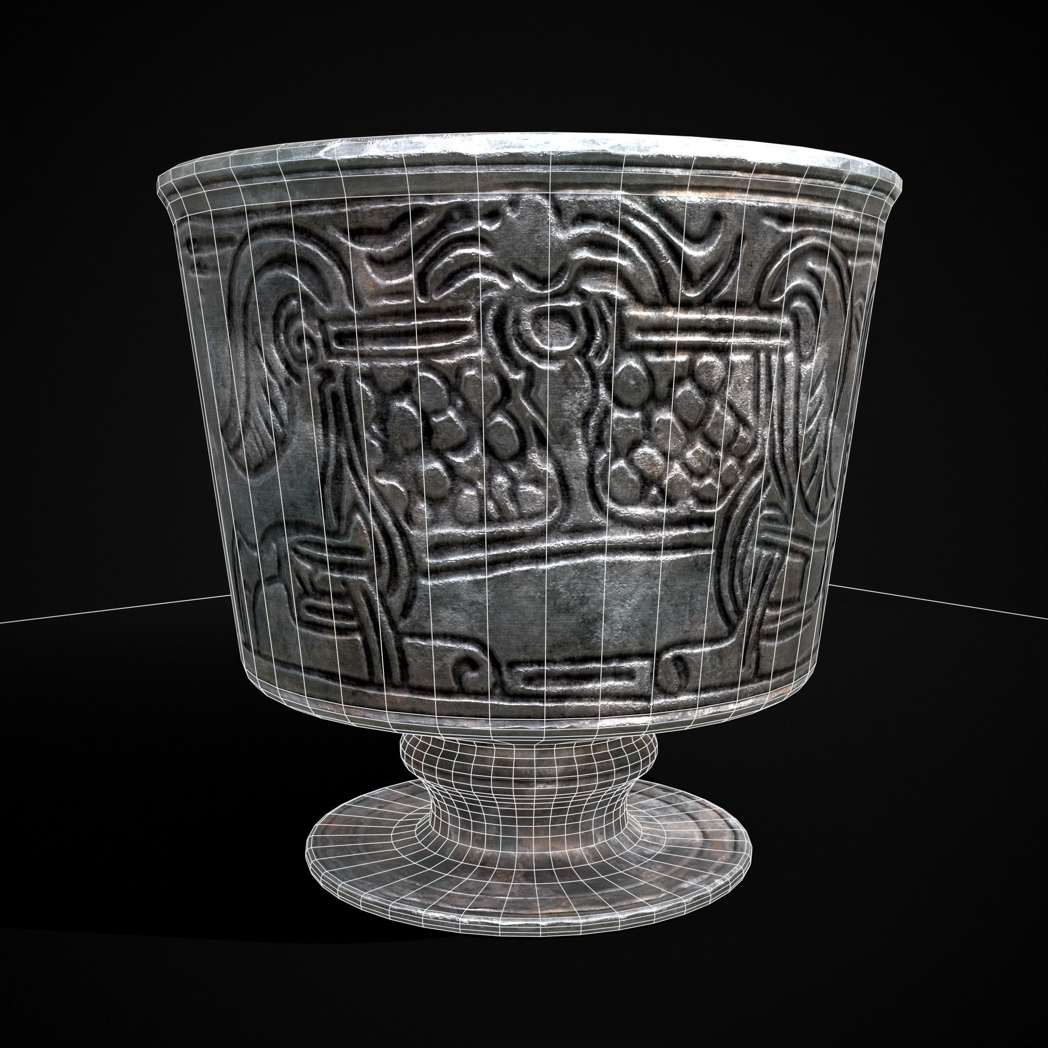Jelling Beaker Chalice of Thyra Low-poly 3D model_12