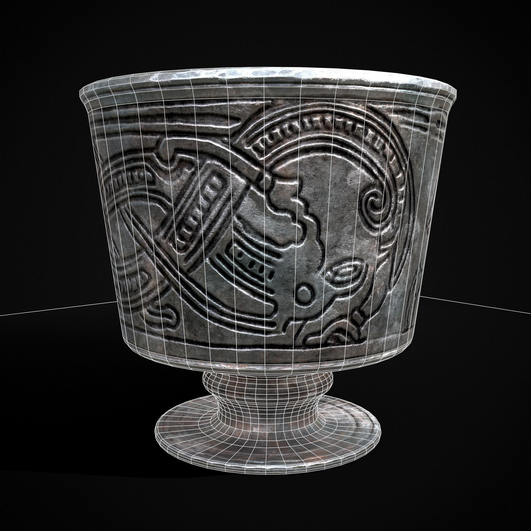 Jelling Beaker Chalice of Thyra Low-poly 3D model_10