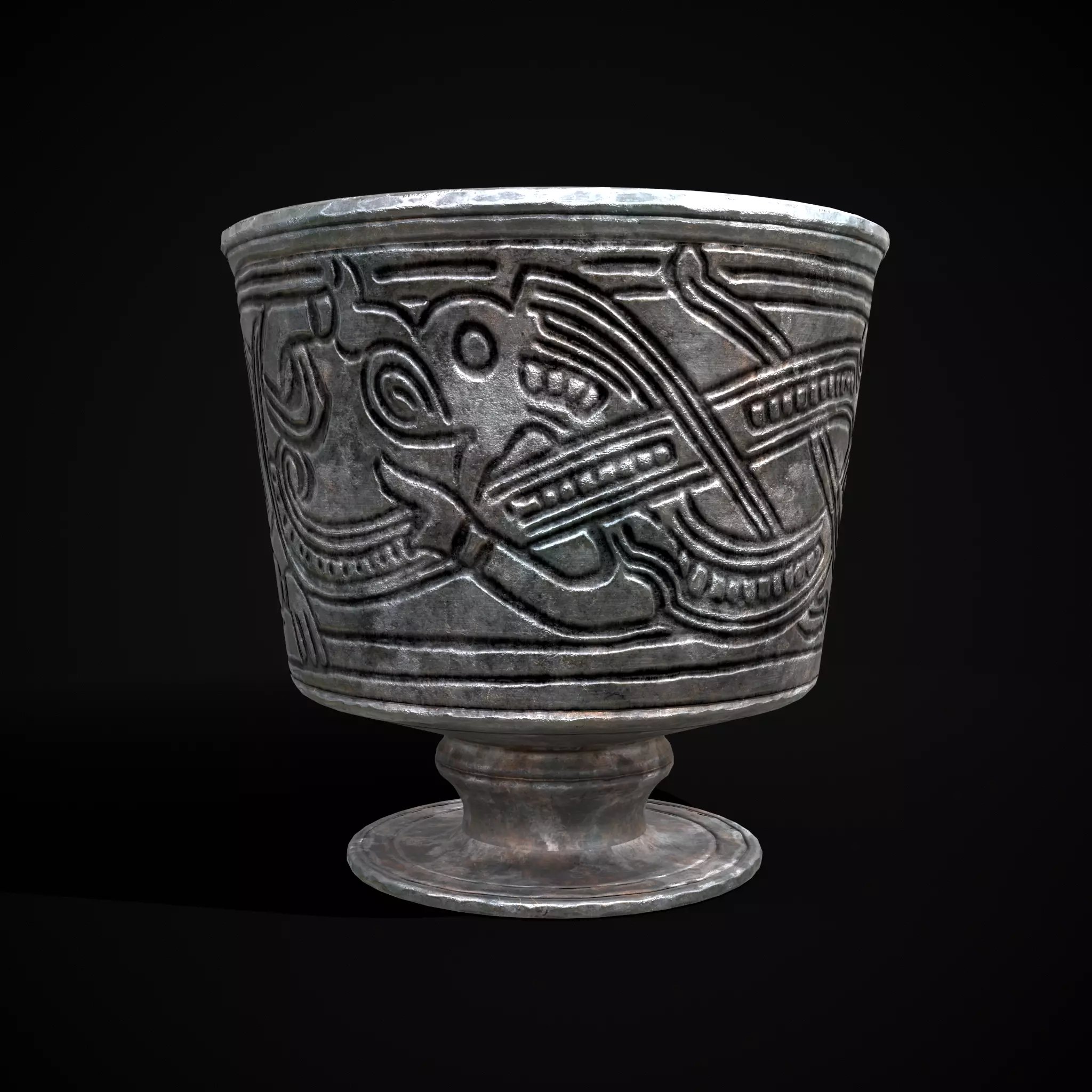 Jelling Beaker Chalice of Thyra Low-poly 3D model_0