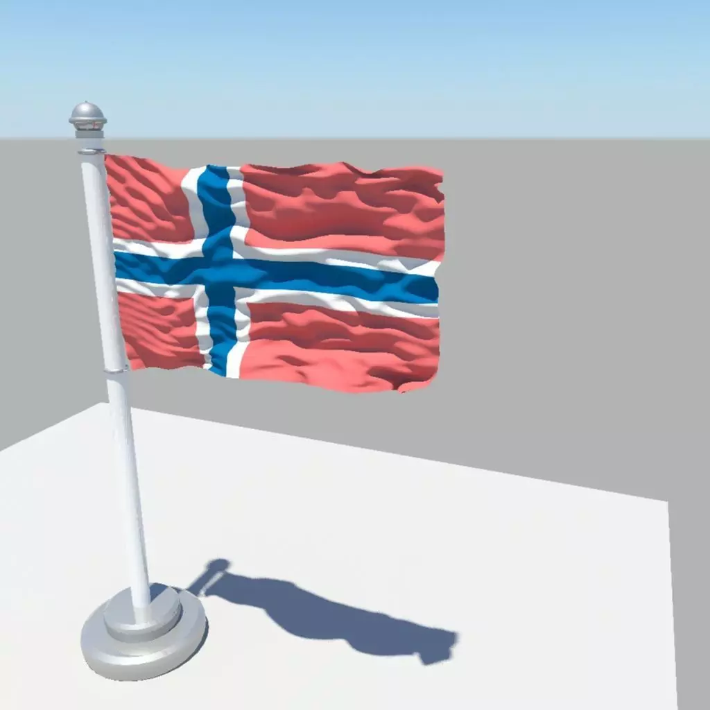 Norway flag 3D model