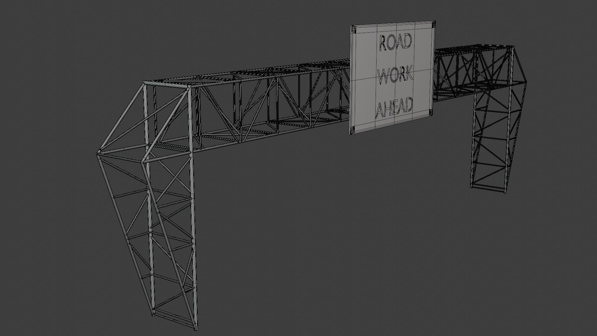 Highway and motel sign 3D Model Collection_9