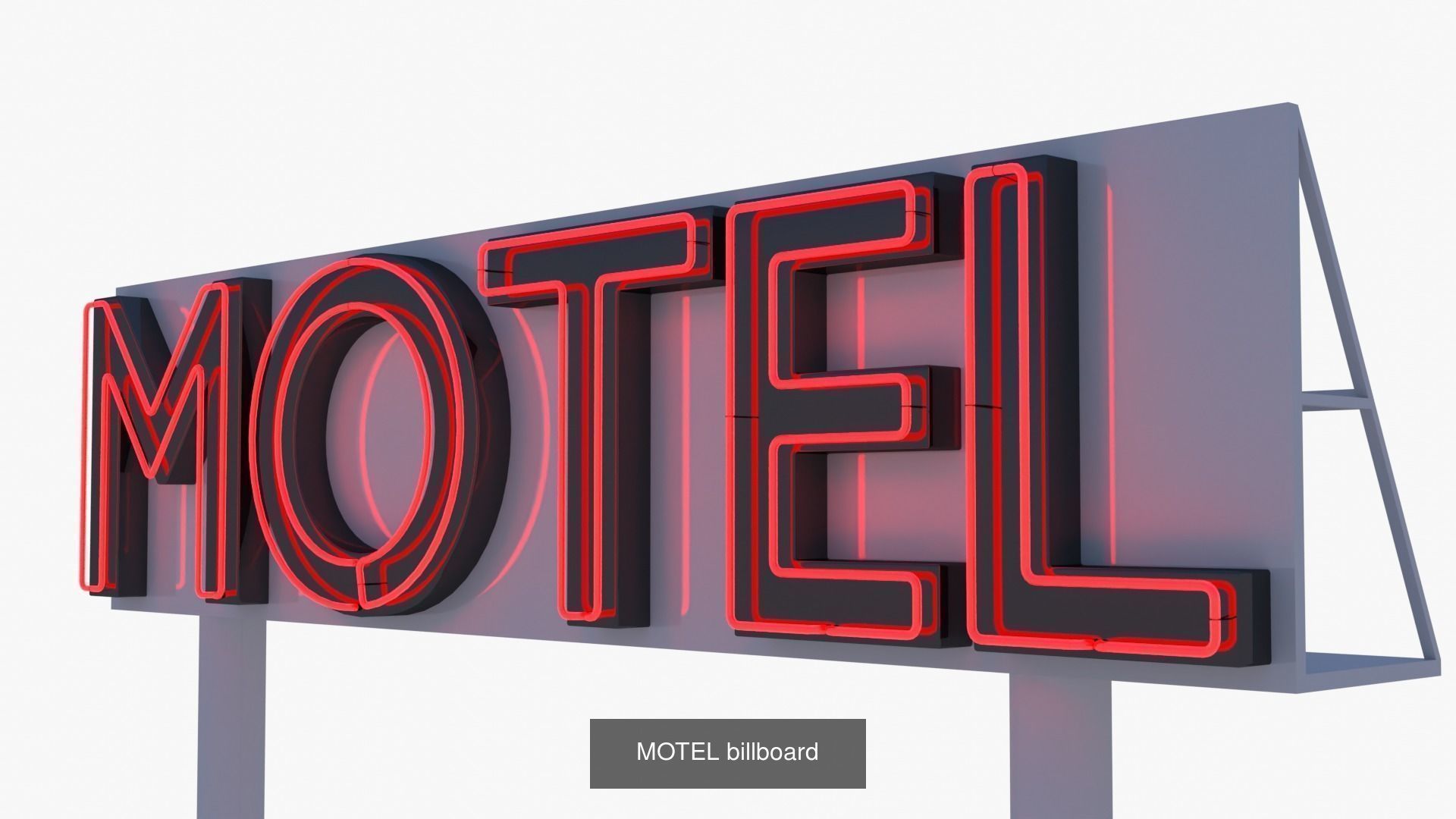 Highway and motel sign 3D Model Collection_2
