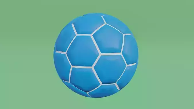 Blue Soccer Ball