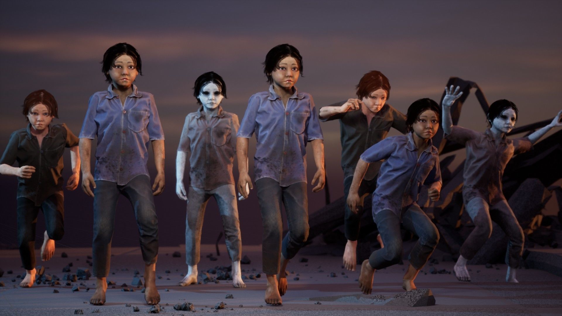 Poor Child Low-poly 3D model_7