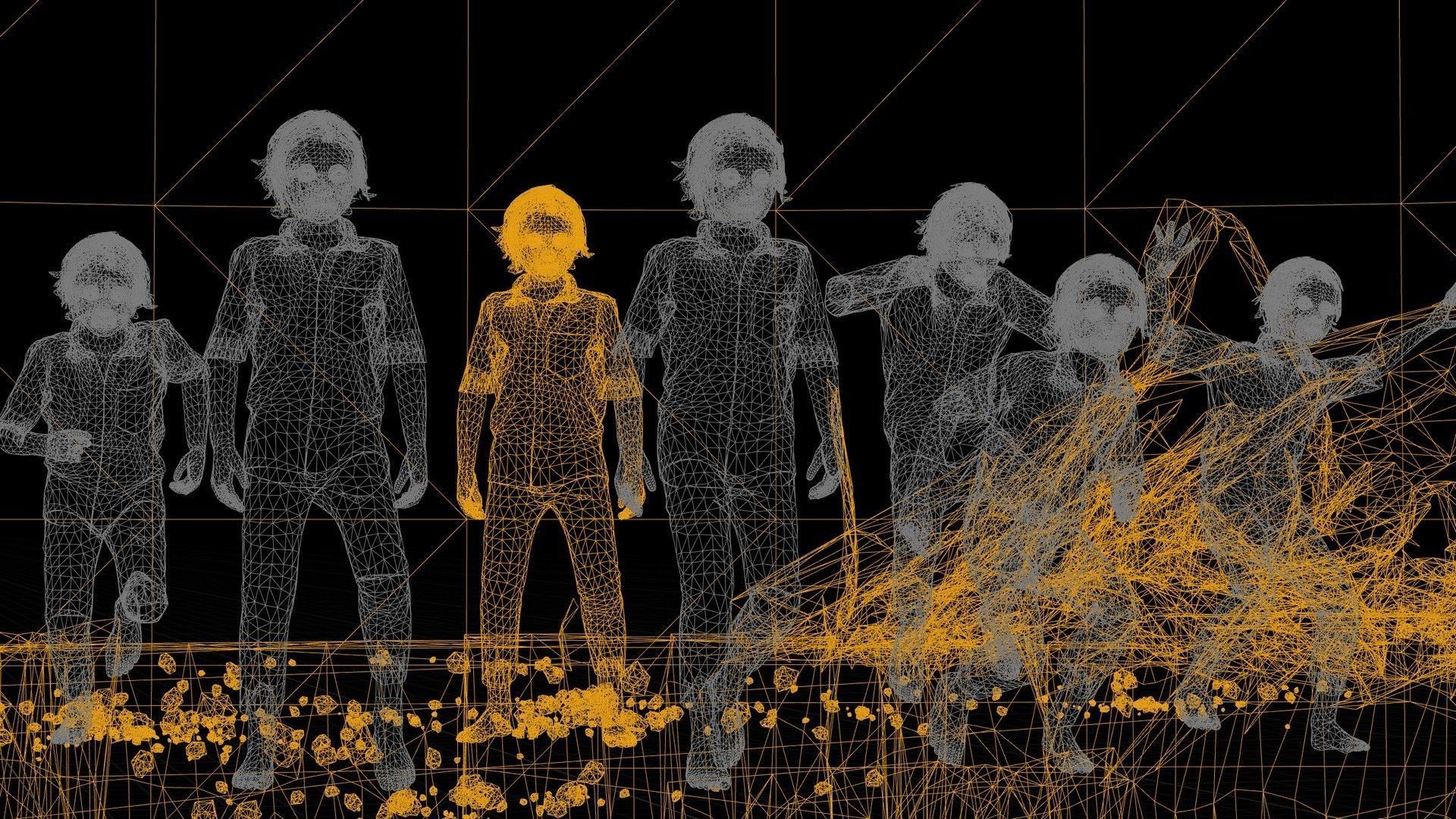 Poor Child Low-poly 3D model_16