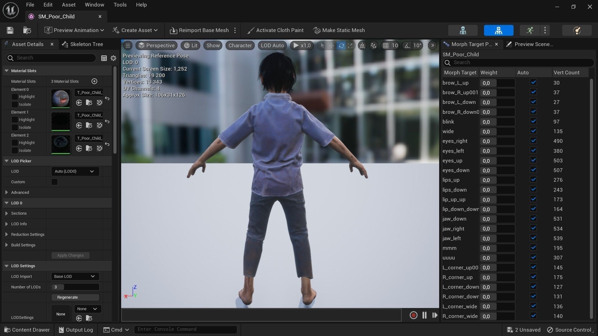Poor Child Low-poly 3D model_15