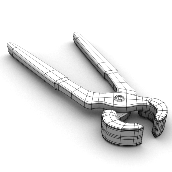 Pincers pliers with handles 3D model_3