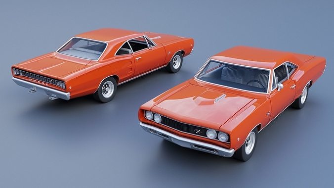 Dodge Coronet 1968 3D print model 2