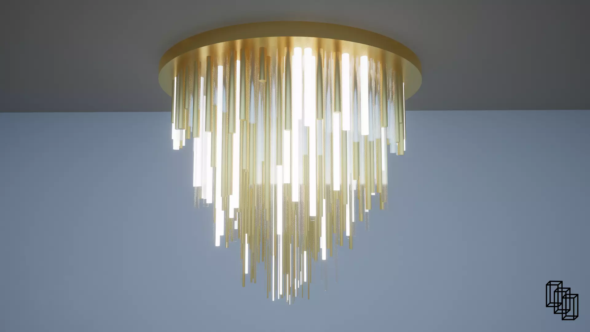 Custom Chandelier 3D model_0