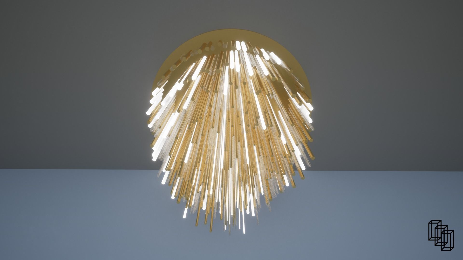 Custom Chandelier 3D model_2