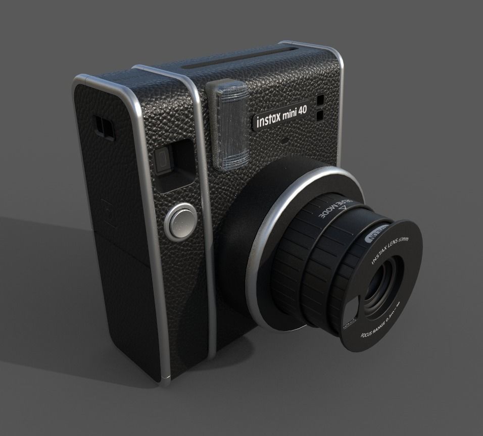 Fujifilm Camera Low-poly 3D model_3