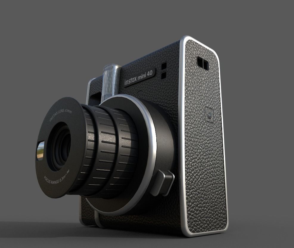 Fujifilm Camera Low-poly 3D model_1