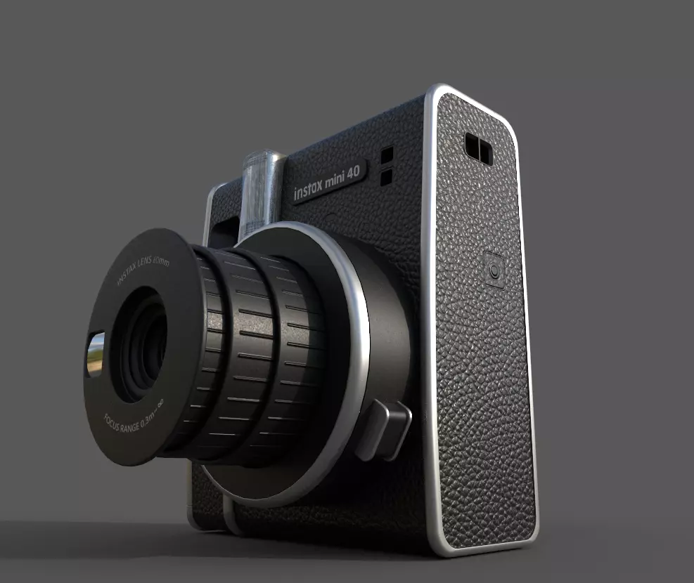 Fujifilm Camera Low-poly 3D model_0