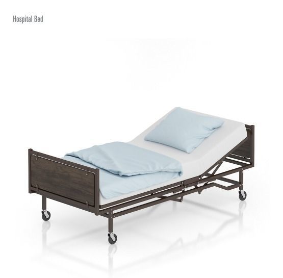 Healing Haven Hospital Bed Collection 3D model_1