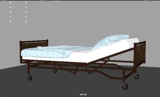 Healing Haven Hospital Bed Collection 3D model_8
