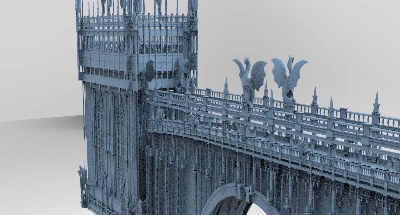 Dragon Cathedral Arch tower  3D model_1